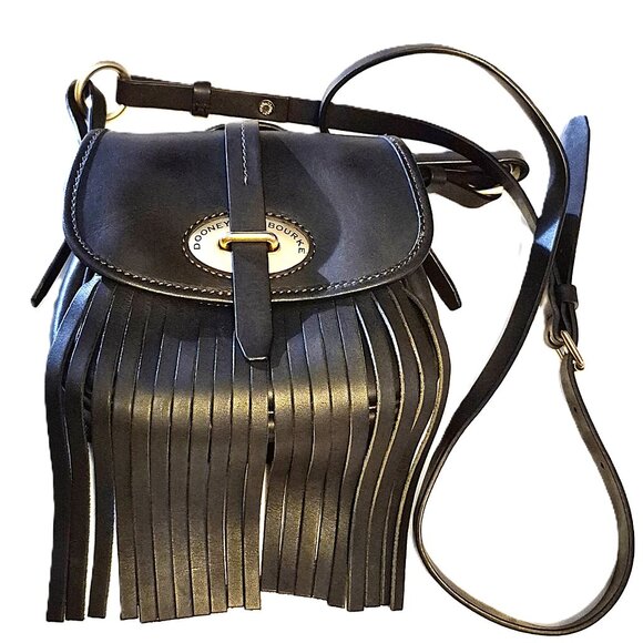 Vintage. Dooney and Bourke ,.FIONA Crossbody, mini saddlebag. NWOT, black. 2005
